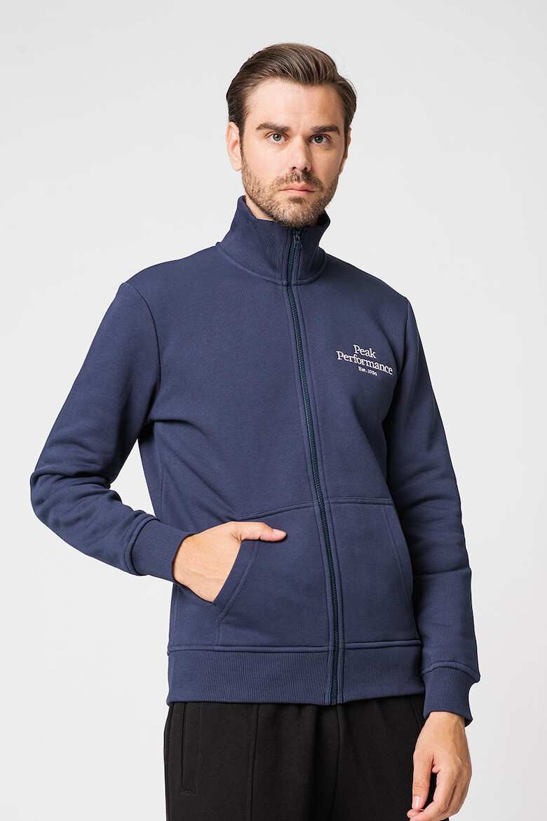 Peak Performance Bluza sport regular fit cu fermoar scurt si logo brodat - Pled.ro