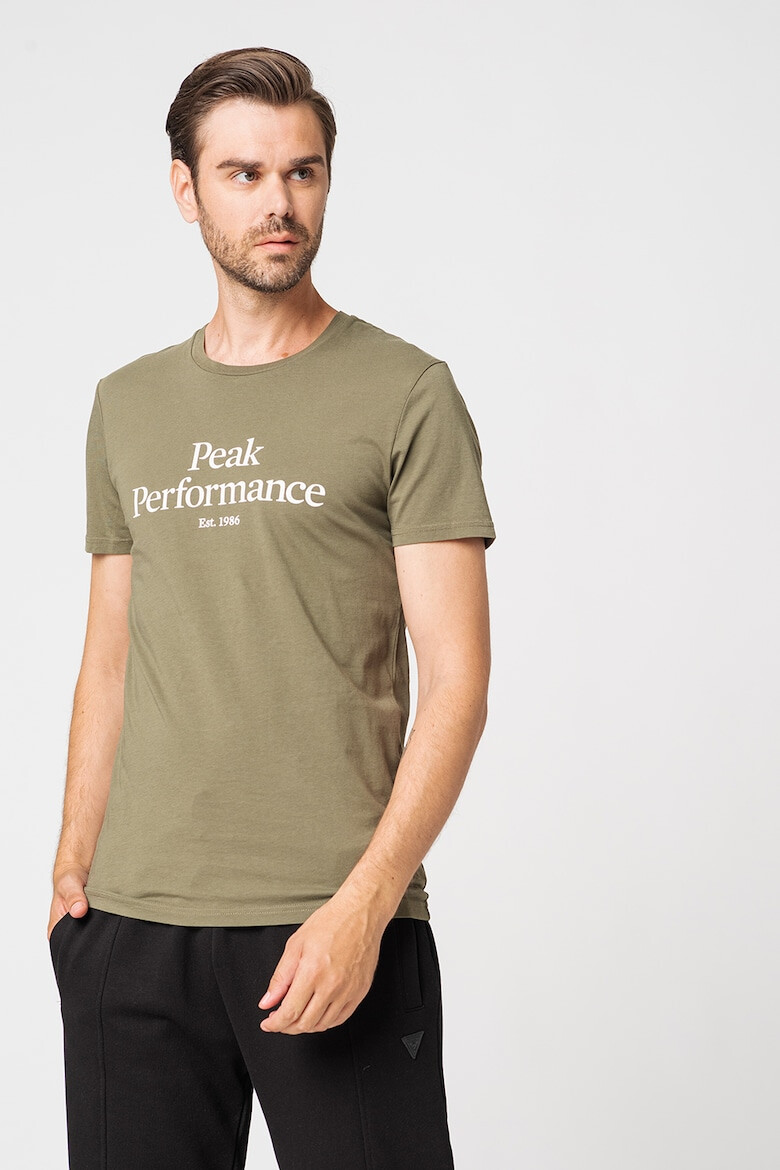 Peak Performance Tricou de bumbac organic cu imprimeu logo pe piept - Pled.ro