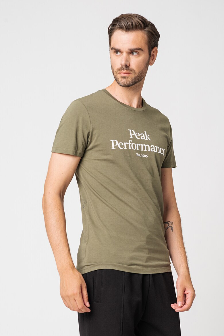 Peak Performance Tricou de bumbac organic cu imprimeu logo pe piept - Pled.ro