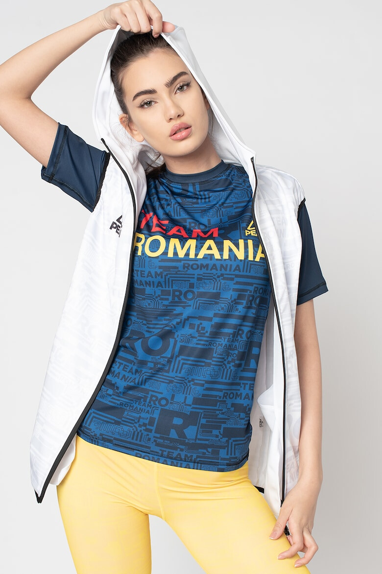 PeakSport Vesta unisex impermeabila cu imprimeu Team Romania20 - Pled.ro