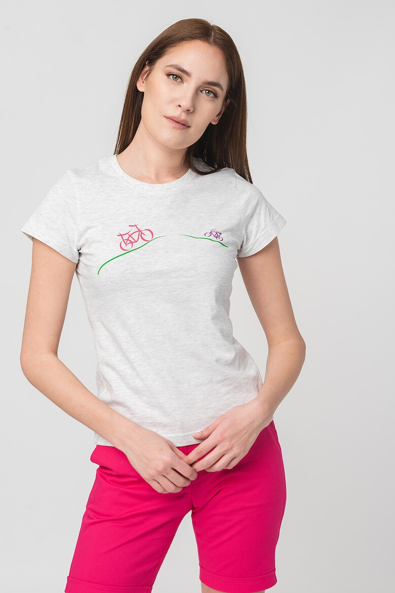 Pegas Tricou din jerseu cu decolteu la baza gatului si imprimeu logo contrastant - Pled.ro