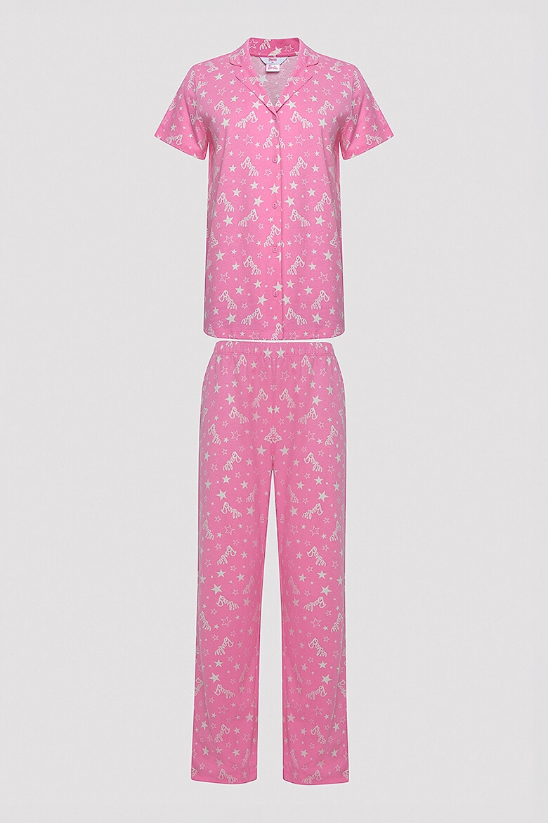 Penti Bluza de pijama cu imprimeu cu Barbie - Pled.ro