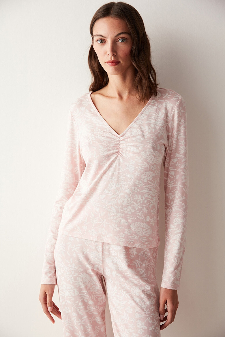 Penti Bluza de pijama cu imprimeu floral - Pled.ro