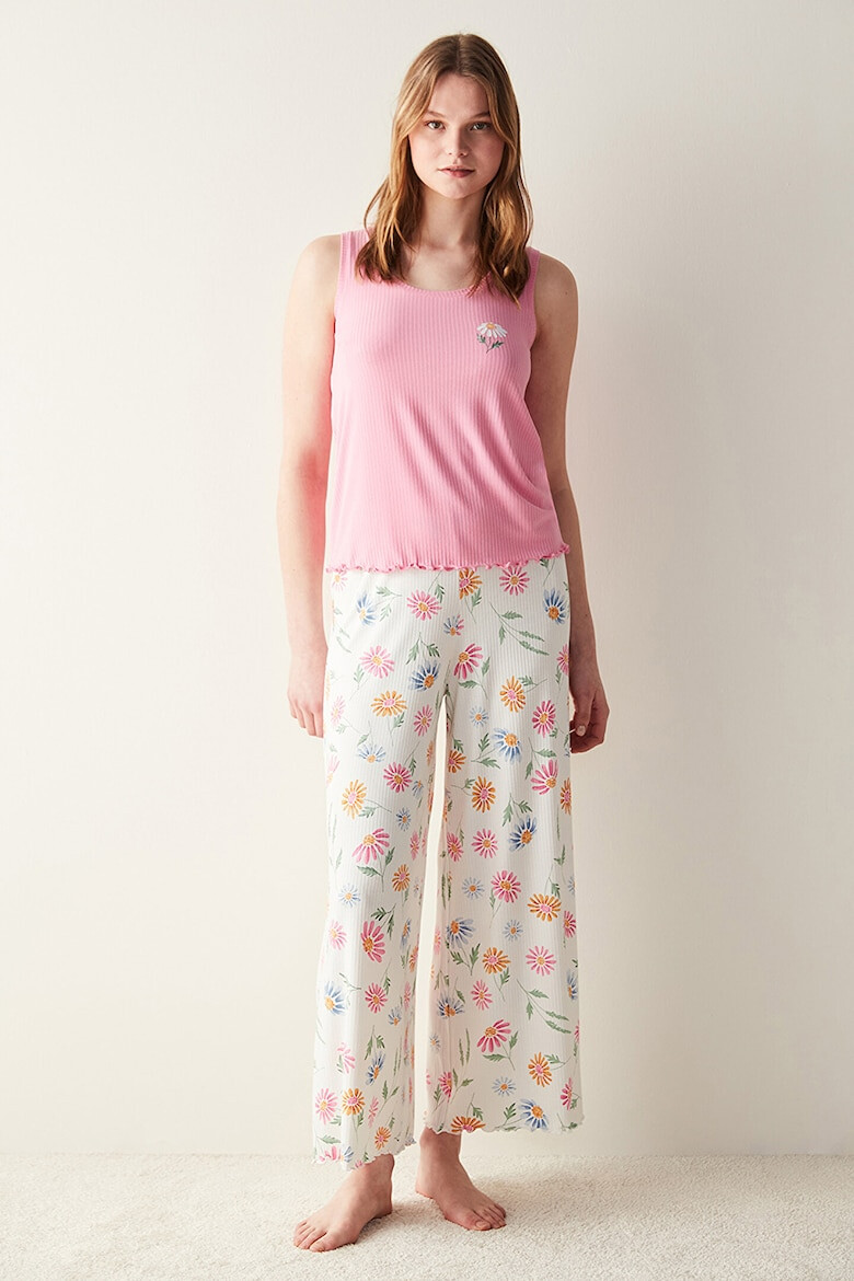 Penti Pantaloni de pijama cu imprimeu floral - Pled.ro