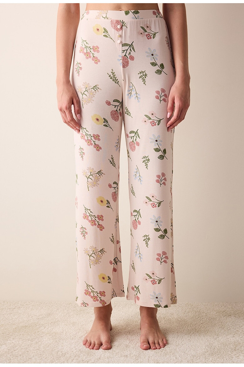 Penti Pantaloni de pijama cu imprimeu floral - Pled.ro