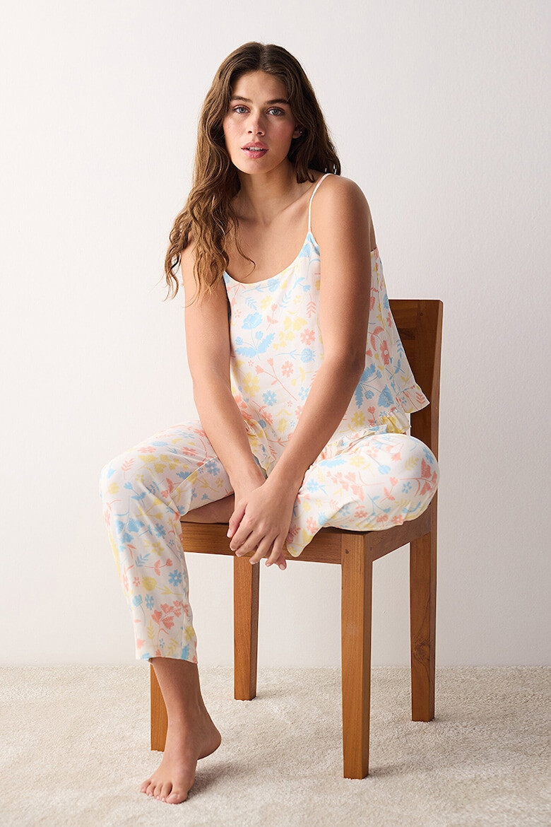 Penti Pantaloni de pijama cu imprimeu floral - Pled.ro