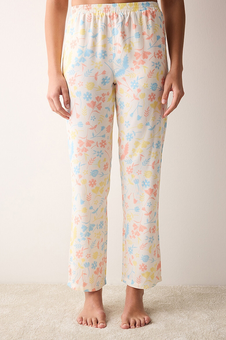 Penti Pantaloni de pijama cu imprimeu floral - Pled.ro