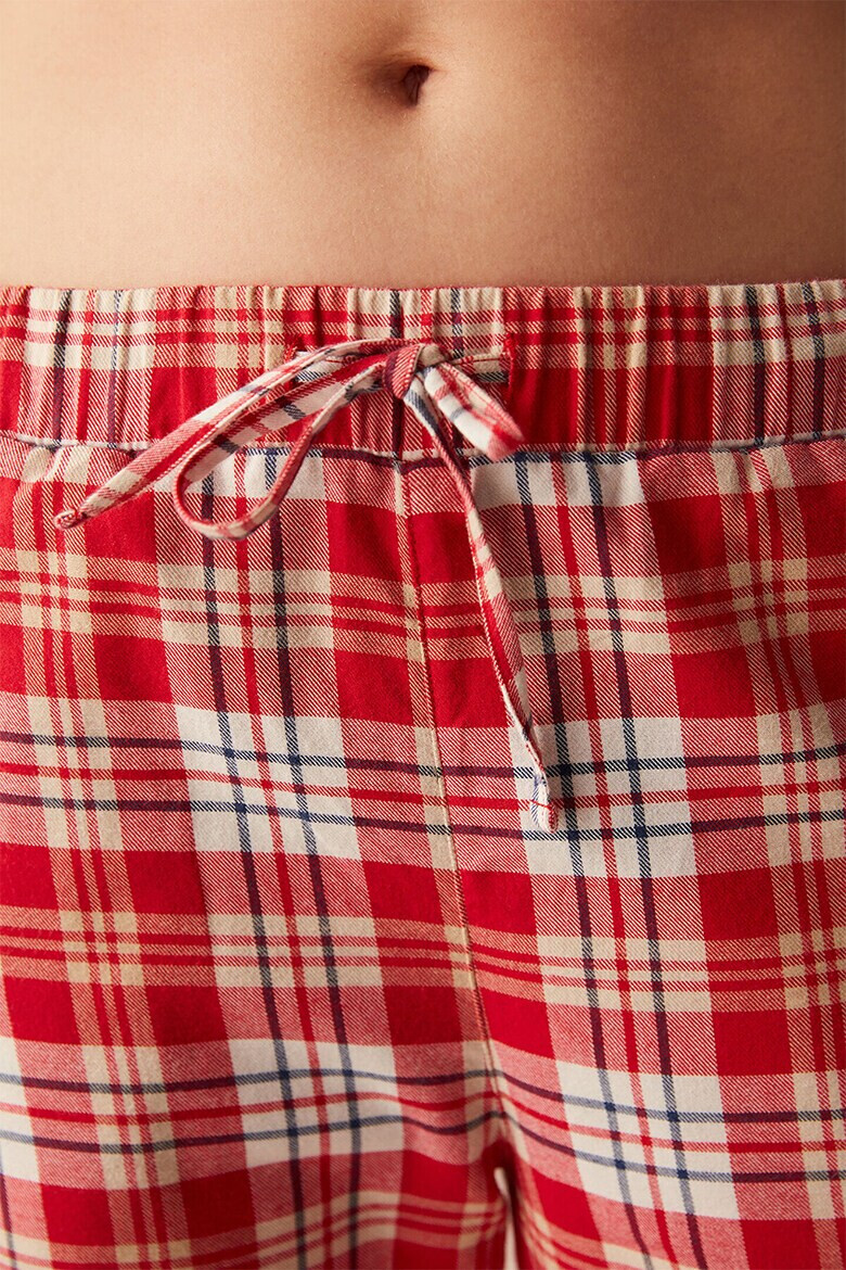 Penti Pantaloni de pijama in carouri cu talie elastica - Pled.ro