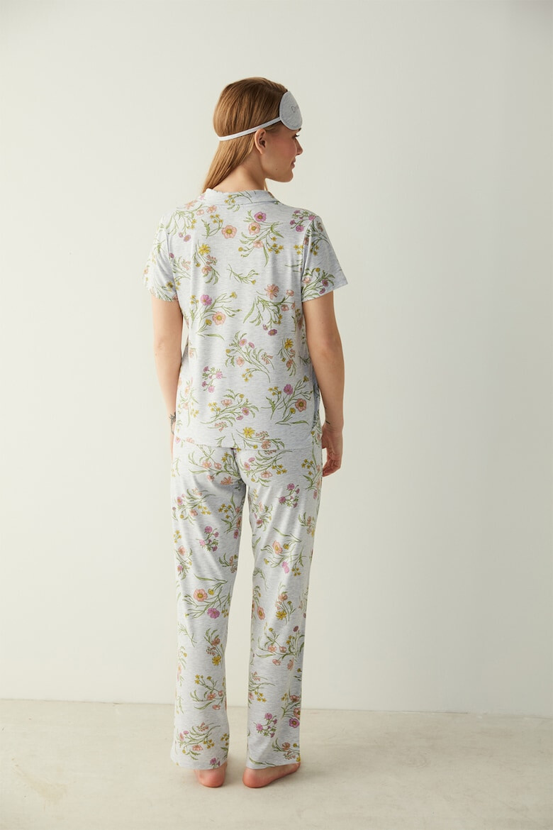 Penti Pijama cu nasturi si model floral - Pled.ro