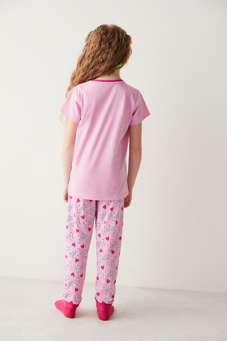 Penti Pijama din bumbac cu imprimeu Barbie - Pled.ro