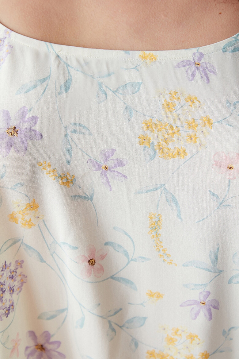 Penti Top lejer de pijama cu imprimeu floral - Pled.ro