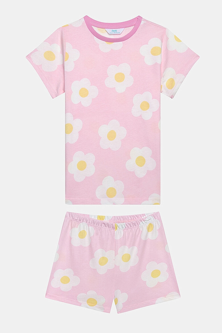 Penti Set de bluze de pijama din bumbac cu maneci scurte si pantaloni scurti - 2 piese - Pled.ro