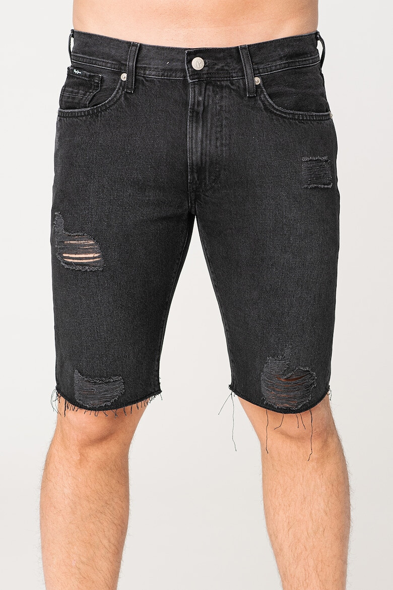 Pepe Jeans London Bermude din denim cu detalii cu aspect deteriorat - Pled.ro