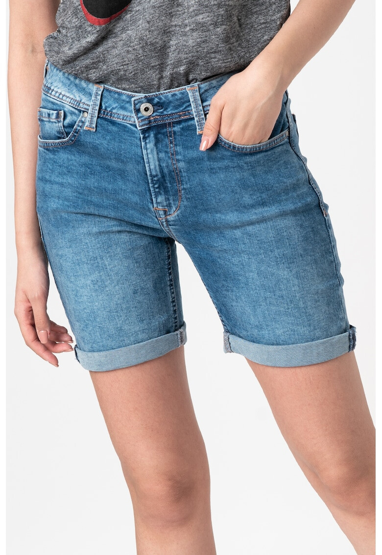 Pepe Jeans London Bermude regular fit de denim cu terminatie pliata Poppy - Pled.ro