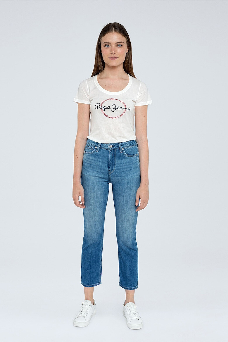 Pepe Jeans London Blugi crop slim fit - Pled.ro