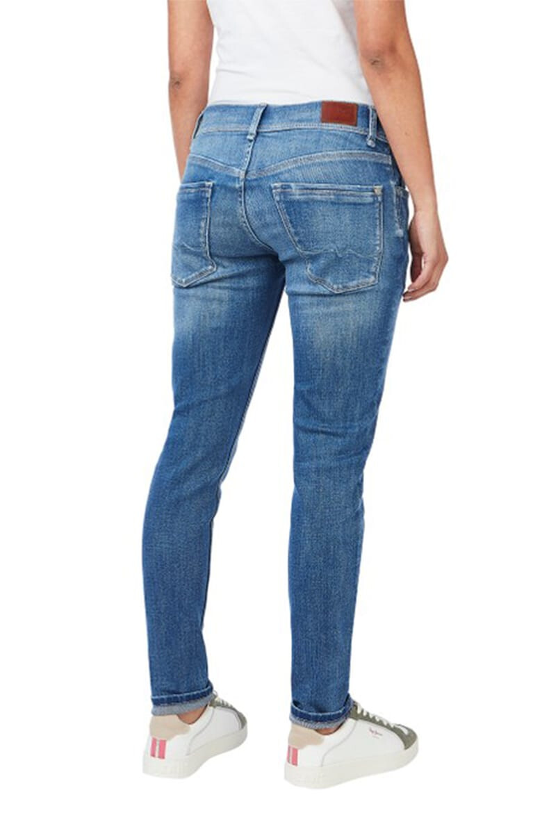 Pepe Jeans London Blugi cu talie joasa si aspect decolorat - Pled.ro