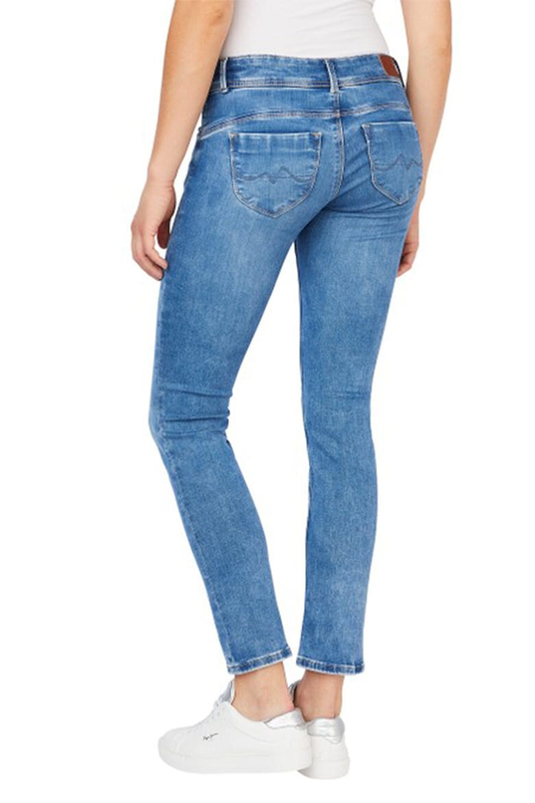 Pepe Jeans London Blugi cu talie medie si aspect decolorat - Pled.ro