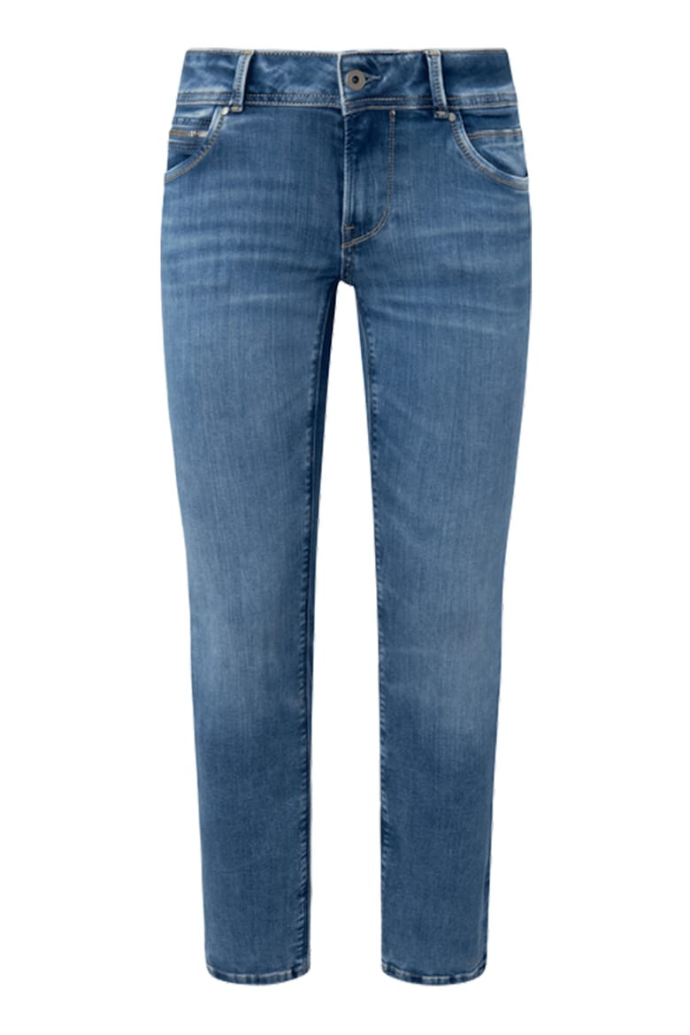 Pepe Jeans London Blugi cu talie medie si aspect decolorat - Pled.ro