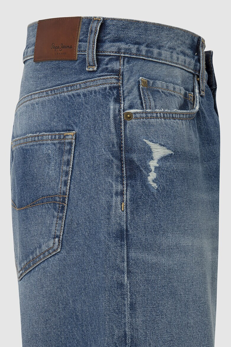 Pepe Jeans London Blugi cu talie medie si aspect decolorat - Pled.ro