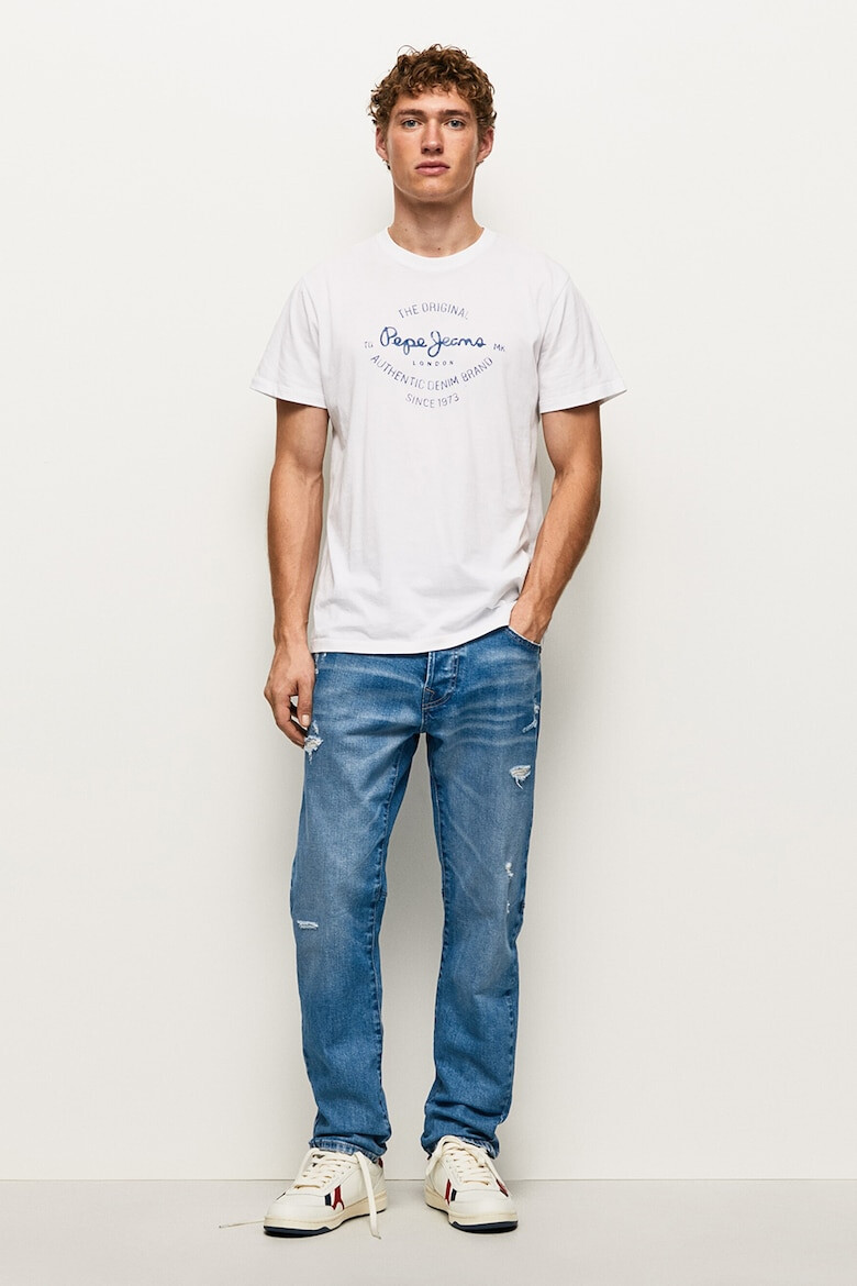 Pepe Jeans London Blugi relaxed fit cu detalii cu aspect deteriorat Easton - Pled.ro