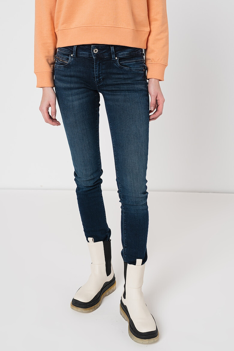 Pepe Jeans London Blugi skinny cu aspect decolorat New Brooke - Pled.ro