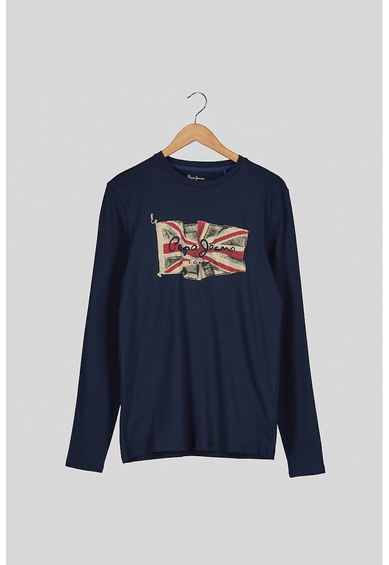 Pepe Jeans London Bluza din jerseu cu imprimeu steag UK - Pled.ro