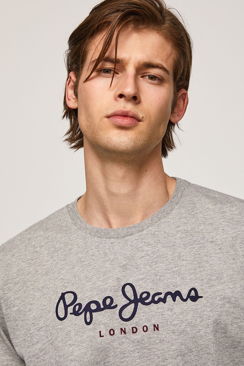 Pepe Jeans London Bluza de bumbac cu imprimeu logo - Pled.ro