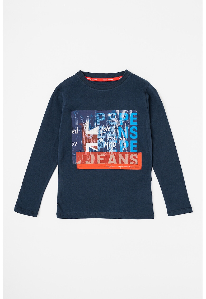 Pepe Jeans London Bluza de bumbac cu imprimeu logo Claus - Pled.ro