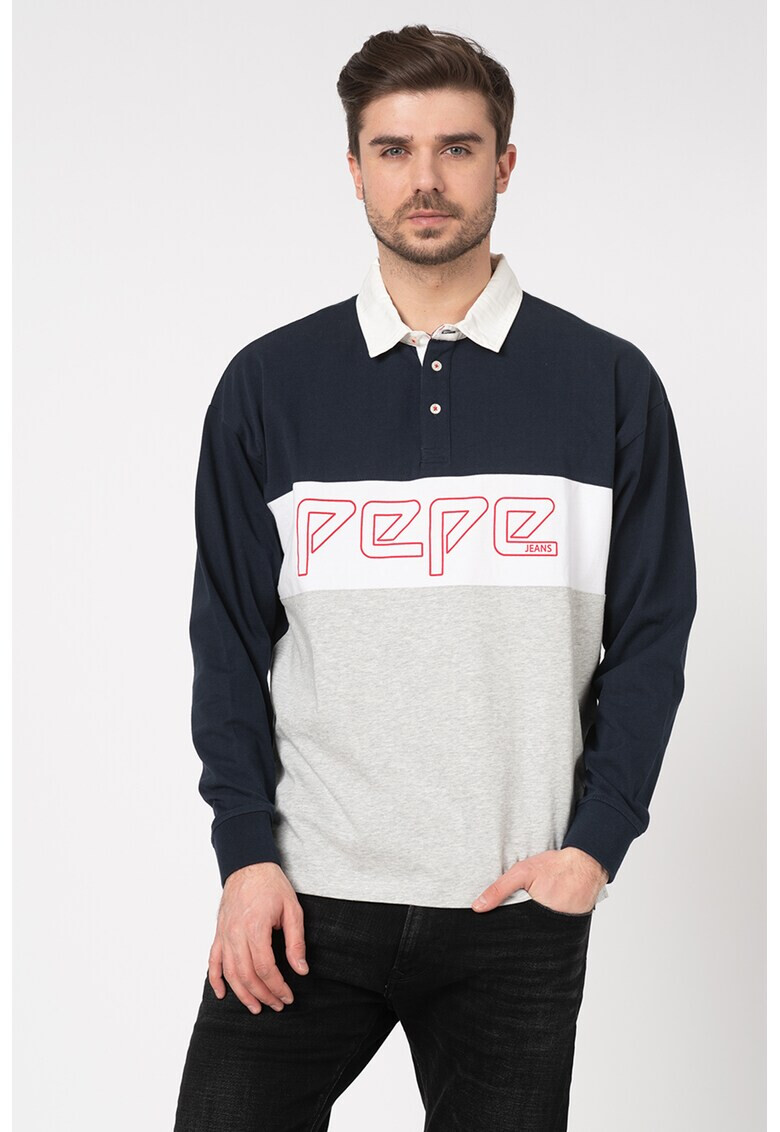 Pepe Jeans London Bluza polo supradimensionata Denver - Pled.ro