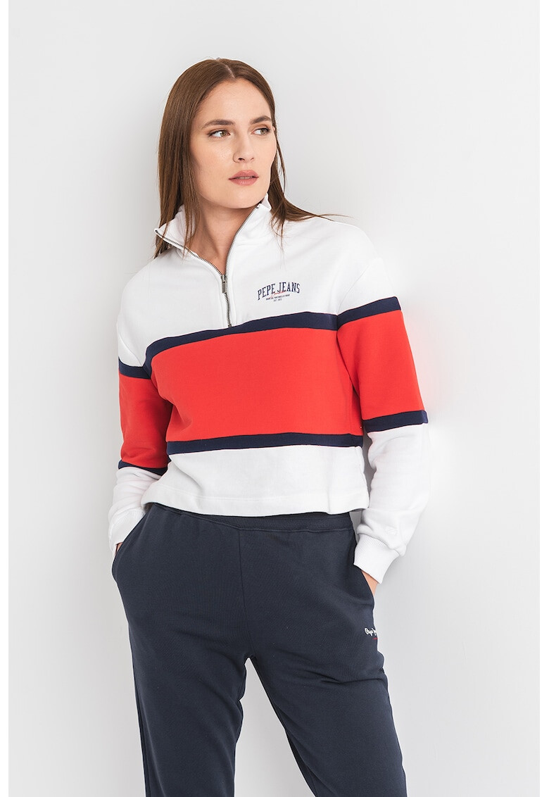 Pepe Jeans London Bluza sport colorblock Chloe - Pled.ro