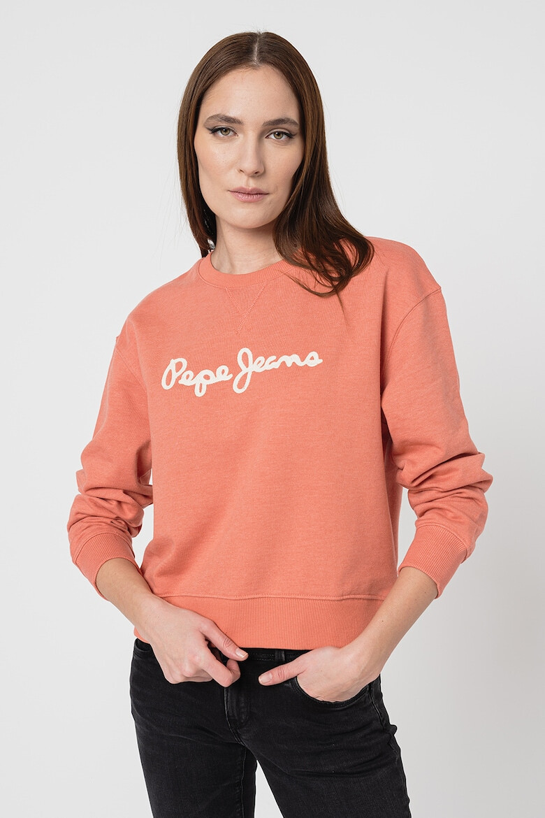 Pepe Jeans London Bluza sport cu aplicatie logo din material terry - Pled.ro