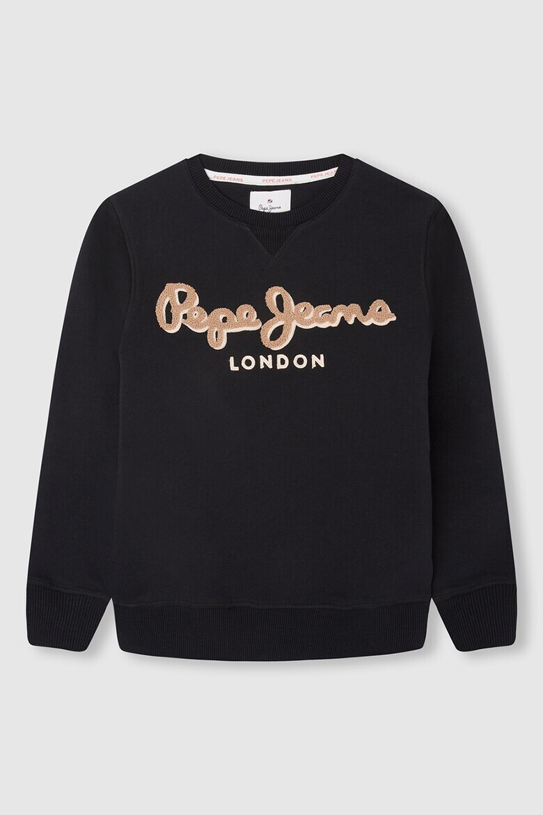 Pepe Jeans London Bluza sport cu decolteu la baza gatului si imprimeu logo - Pled.ro