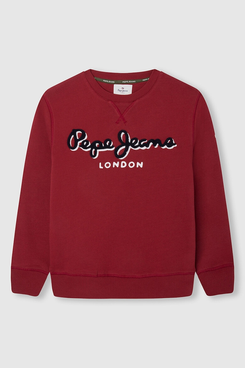 Pepe Jeans London Bluza sport cu decolteu la baza gatului si imprimeu logo - Pled.ro