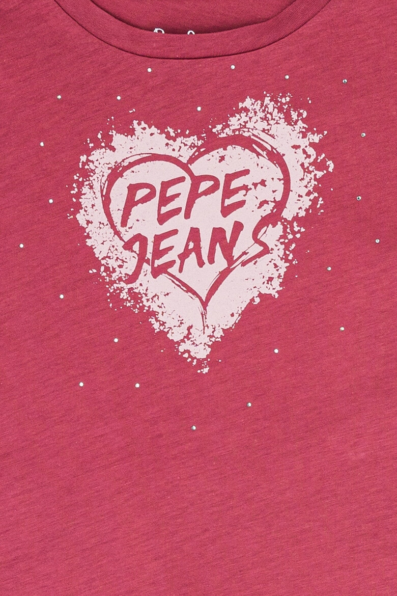 Pepe Jeans London Bluza sport cu decolteu la baza gatului si imprimeu logo - Pled.ro