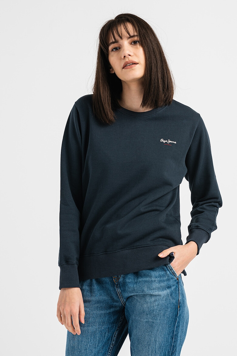 Pepe Jeans London Bluza sport cu decolteu la baza gatului si logo Calista - Pled.ro