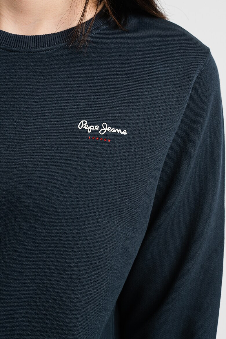 Pepe Jeans London Bluza sport cu decolteu la baza gatului si logo Calista - Pled.ro