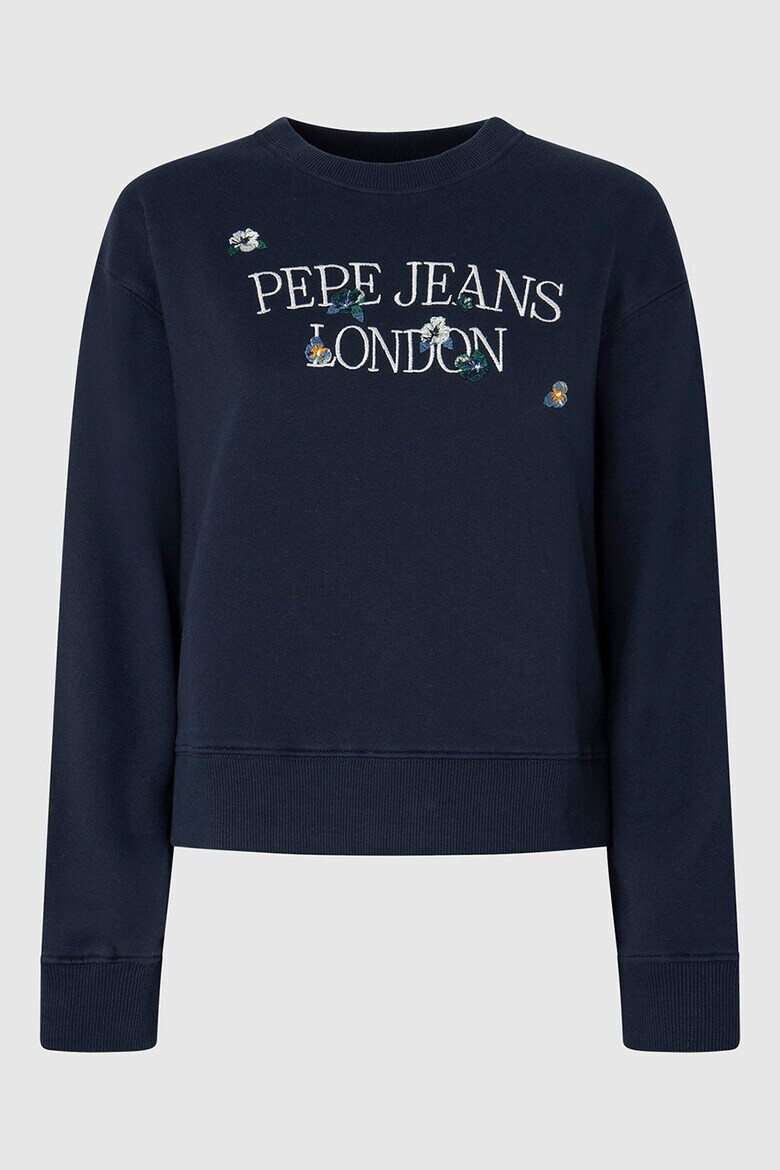 Pepe Jeans London Bluza sport cu decolteu rotund si logo - Pled.ro