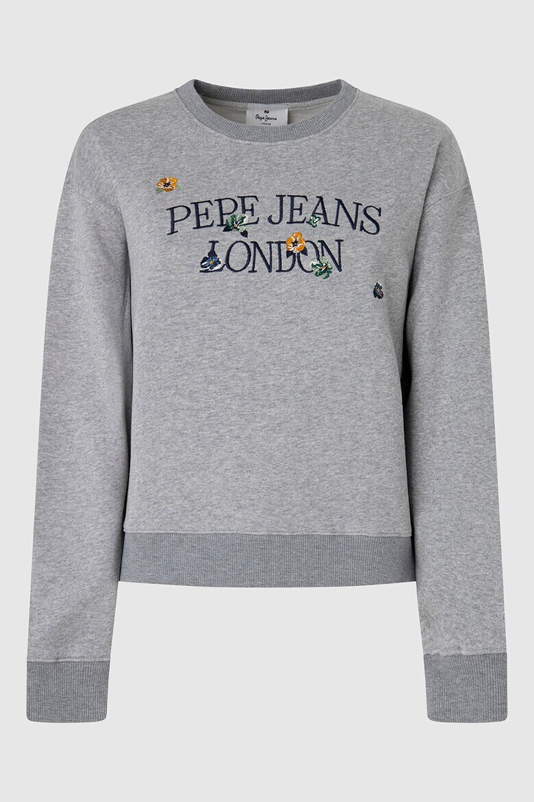 Pepe Jeans London Bluza sport cu decolteu rotund si logo - Pled.ro