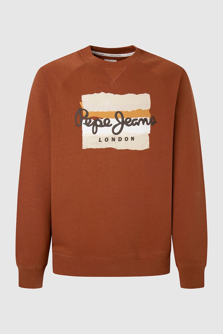 Pepe Jeans London Bluza sport cu imprimeu si maneci raglan - Pled.ro