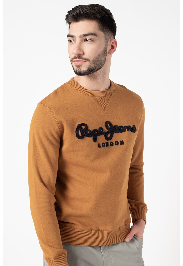 Pepe Jeans London Bluza sport cu logo si decolteu la baza gatului Harold - Pled.ro