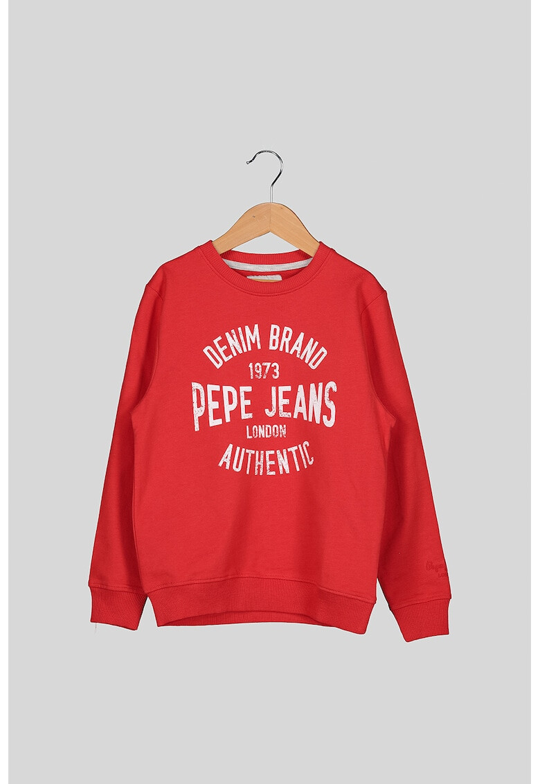 Pepe Jeans London Bluza sport cu logo si text Paul - Pled.ro