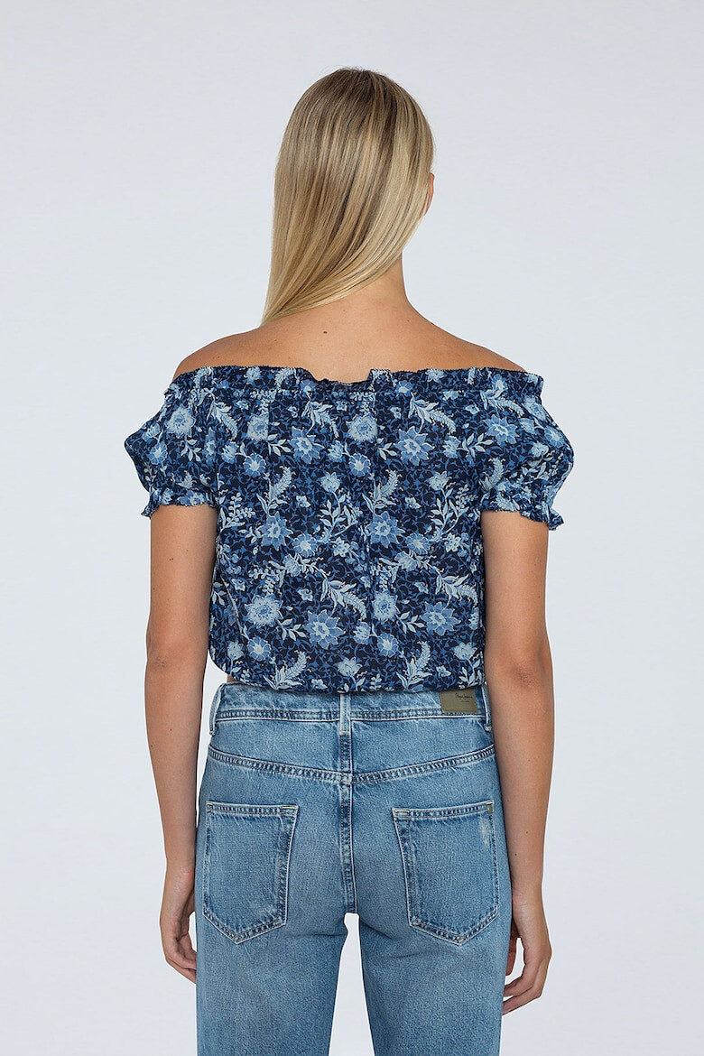 Pepe Jeans London Camasa crop cu decolteu pe umeri - Pled.ro