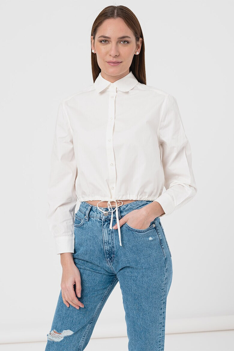 Pepe Jeans London Camasa crop cu terminatie cu snur Ellase - Pled.ro