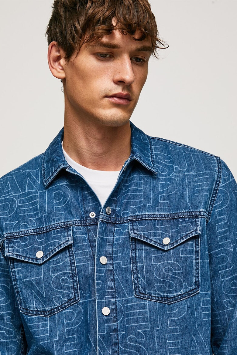 Pepe Jeans London Camasa de denim cu model logo - Pled.ro