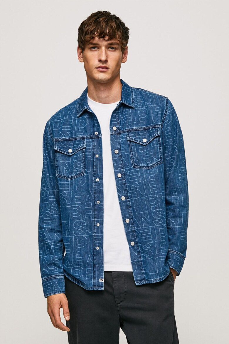 Pepe Jeans London Camasa de denim cu model logo - Pled.ro