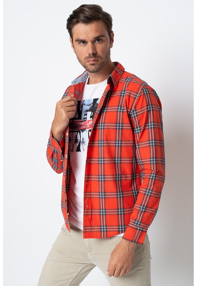 Pepe Jeans London Camasa slim fit cu imprimeu in carouri Brooks - Pled.ro