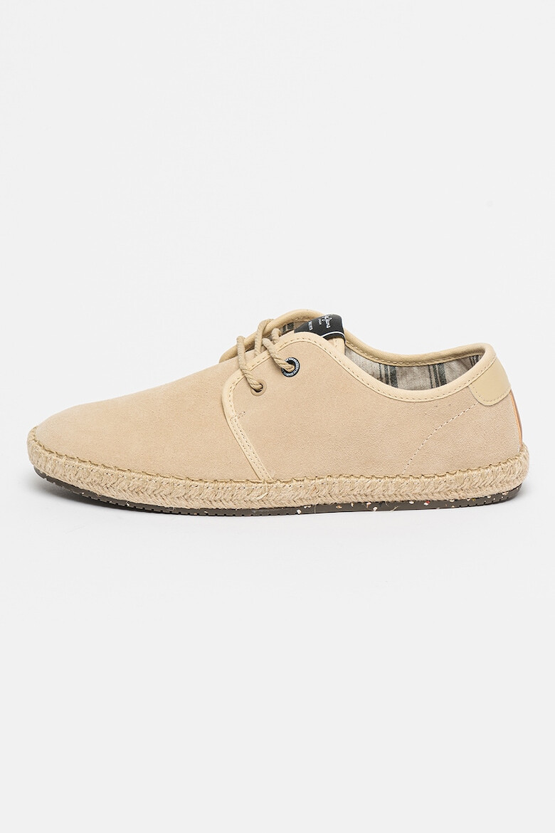 Pepe Jeans London Espadrile de piele intoarsa cu varf rotund - Pled.ro