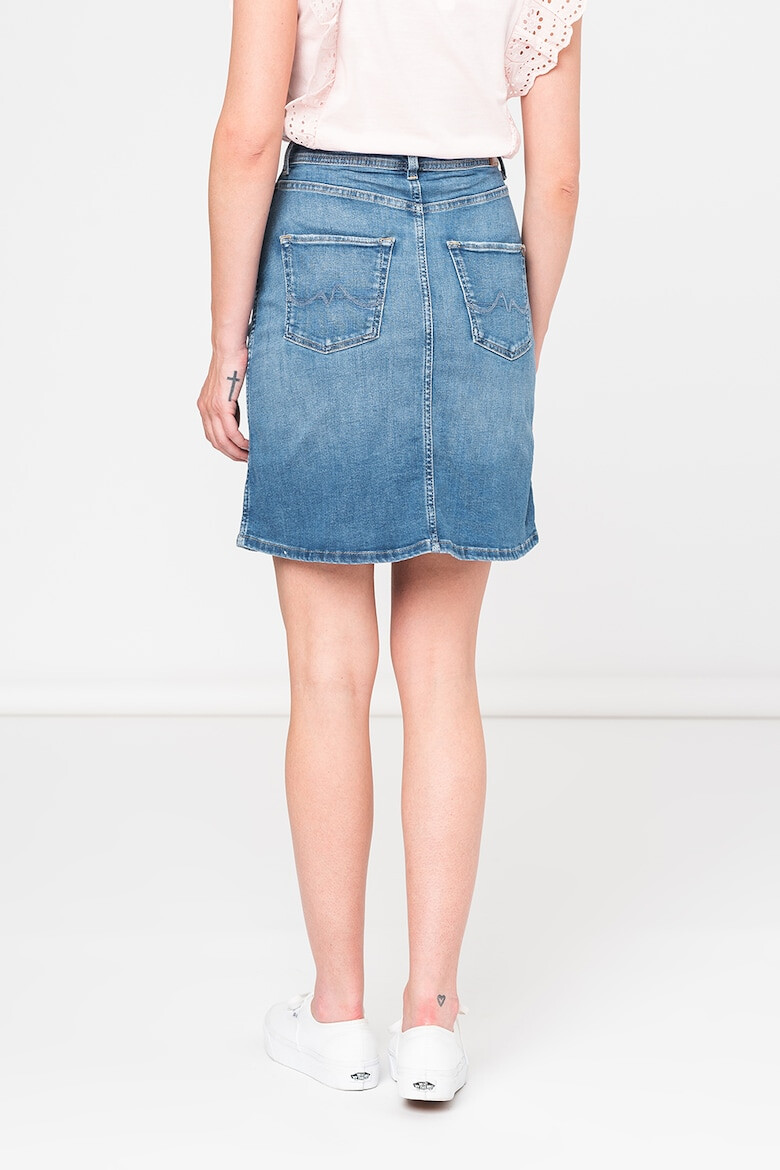 Pepe Jeans London Fusta de denim cu talie inalta Marble - Pled.ro