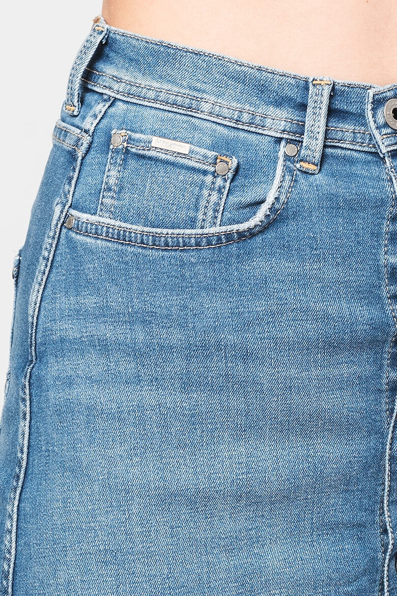 Pepe Jeans London Fusta de denim cu talie inalta Marble - Pled.ro