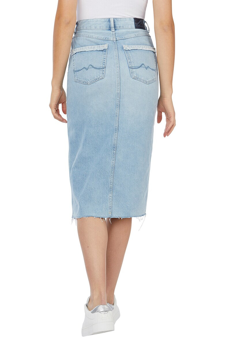 Pepe Jeans London Fusta din denim cu slit lateral - Pled.ro